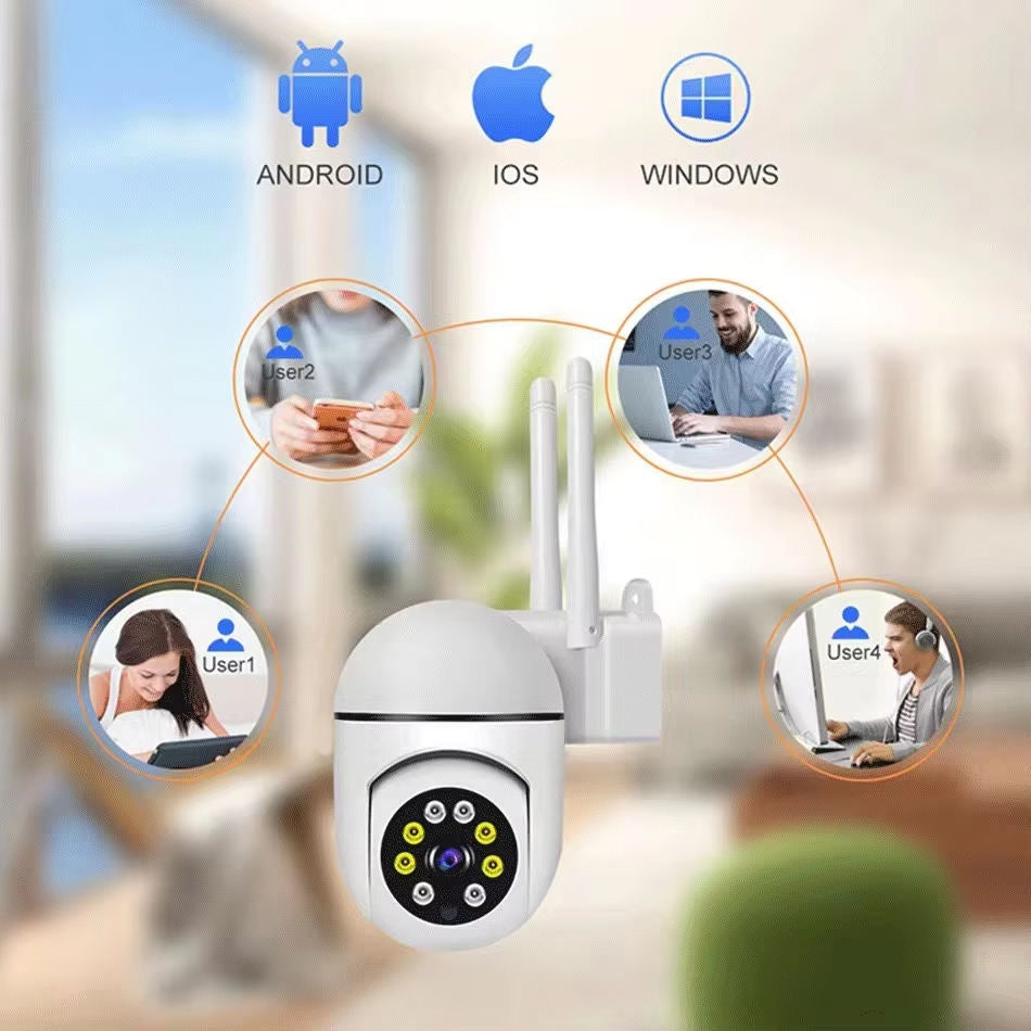 Indoor Network Camera Dual Antenna Smart PTZ Wireless IP Camera Night Vision Wifi 1080P Home Security Camera De Surveillance
