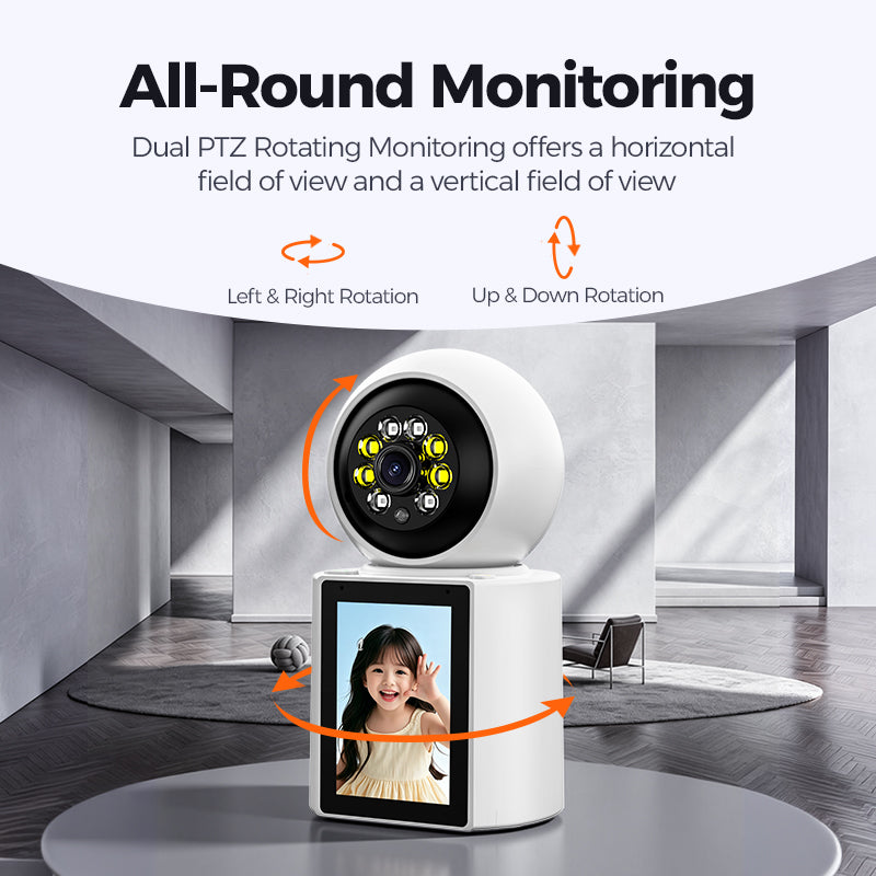 1080P WIFI Wireless Surveillance De Camera Indoor Home PTZ IP Dome Night Vision Security Baby Monitor Camera with Screen