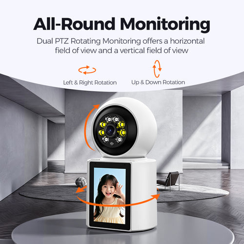 1080P WIFI Wireless Surveillance De Camera Indoor Home PTZ IP Dome Night Vision Security Baby Monitor Camera with Screen