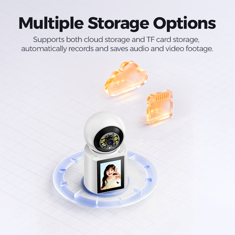 1080P WIFI Wireless Surveillance De Camera Indoor Home PTZ IP Dome Night Vision Security Baby Monitor Camera with Screen